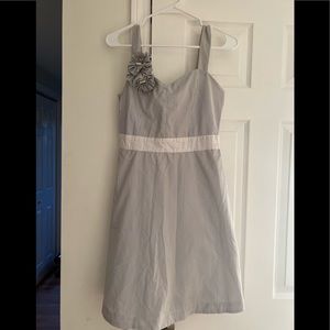ModCloth summer dress, blue pin stripes (M)